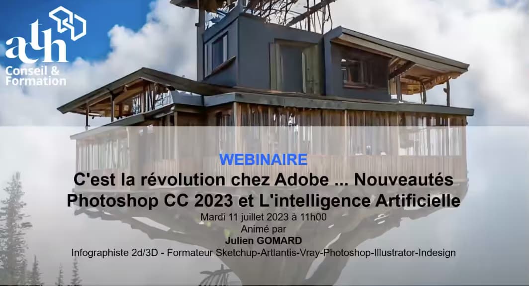 Replay du webinaire Photoshop CC 2023 et L'Intelligence Artificielle (IA)